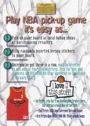 1996-97 SkyBox Premium #1 NBA Pick-Up Game Sweepstakes Stickers Card #1