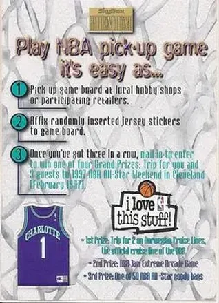 1996-97 SkyBox Premium #3 NBA Pick-Up Game Sweepstakes Stickers Card #3