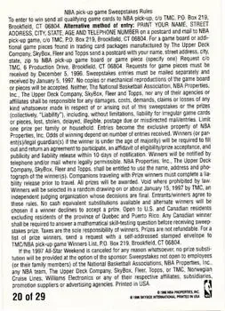 Back of Card #20