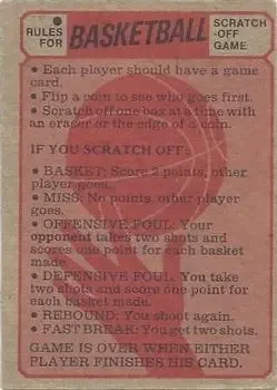 Back of Card #NNO