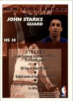 Back of John Starks
