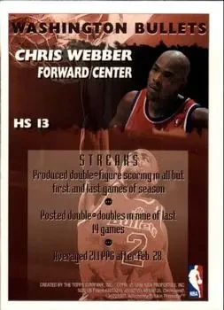 Back of Chris Webber