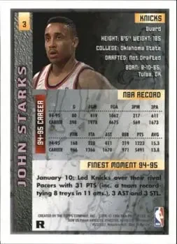 Back of John Starks