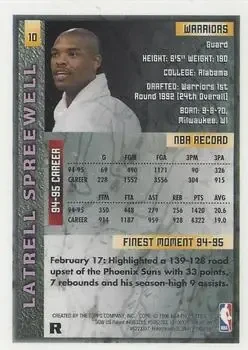 Back of Latrell Sprewell