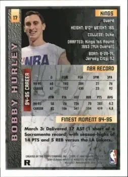 Back of Bobby Hurley