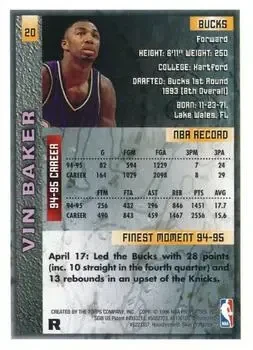Back of Vin Baker