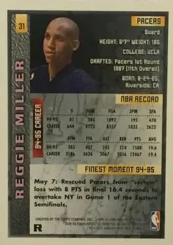 Back of Reggie Miller
