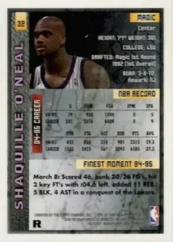 Back of Shaquille O'Neal