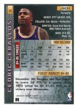Back of Cedric Ceballos