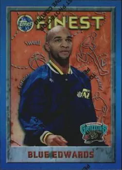 1995-96 Finest #47 Refractors Blue Edwards