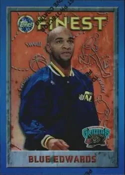 1995-96 Finest #47 Refractors Blue Edwards