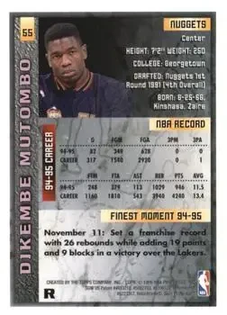 Back of Dikembe Mutombo