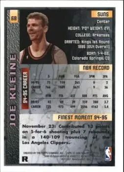 Back of Joe Kleine