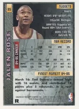 Back of Jalen Rose