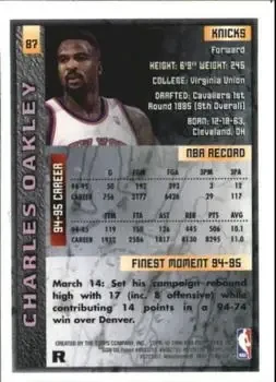 Back of Charles Oakley