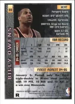 Back of Billy Owens