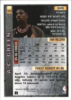 Back of A.C. Green