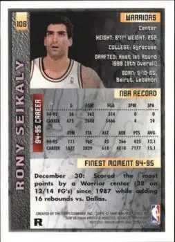 Back of Rony Seikaly