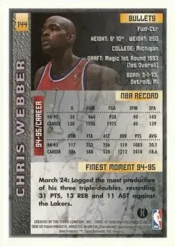 Back of Chris Webber