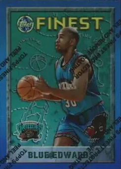 1995-96 Finest - Refractors #158 - Blue Edwards - Vancouver Grizzlies