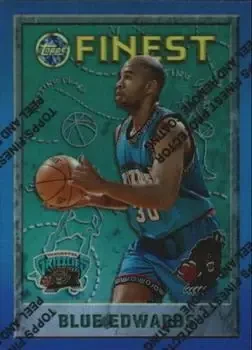 1995-96 Finest #158 Refractors Blue Edwards
