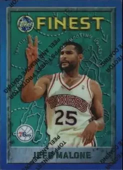 1995-96 Finest - Refractors #186 - Jeff Malone - Philadelphia 76ers
