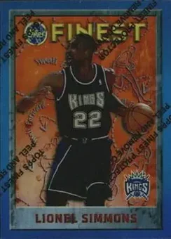 1995-96 Finest - Refractors #203 - Lionel Simmons - Sacramento Kings