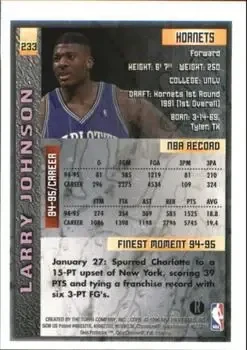 Back of Larry Johnson