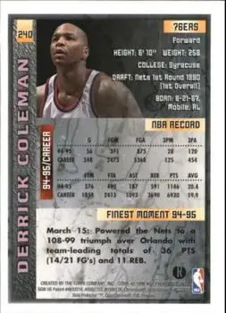 Back of Derrick Coleman
