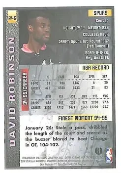 Back of David Robinson