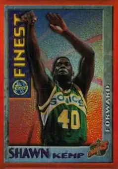 1995-96 Finest - Mystery Finest Bordered Refractors #M4 - Shawn Kemp - Seattle SuperSonics