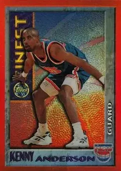 1995-96 Finest - Mystery Finest Bordered Refractors #M5 - Kenny Anderson - New Jersey Nets