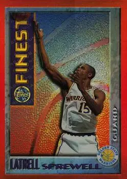 1995-96 Finest #M7 Mystery Finest Bordered Refractors Latrell Sprewell