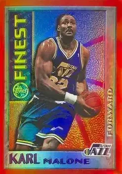 1995-96 Finest #M12 Mystery Finest Bordered Refractors Karl Malone