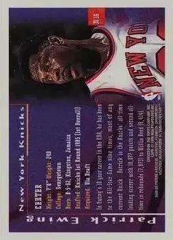 Back of Patrick Ewing