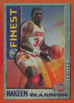 1995-96 Finest #M21 Mystery Finest Bordered Refractors Hakeem Olajuwon