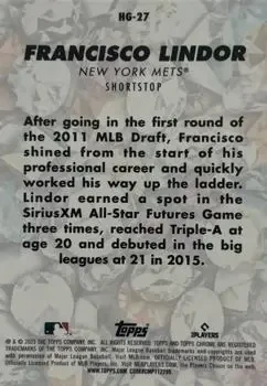 Back of Francisco Lindor