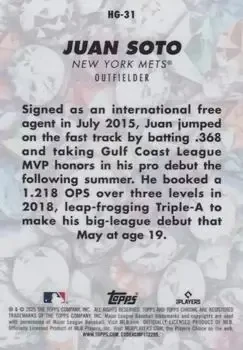 Back of Juan Soto