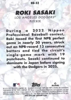 Back of Roki Sasaki