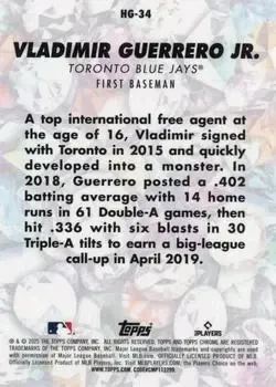 Back of Vladimir Guerrero Jr.