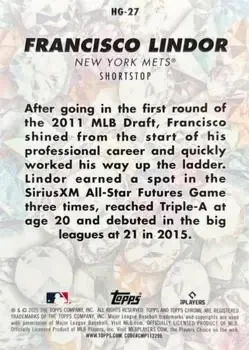 Back of Francisco Lindor