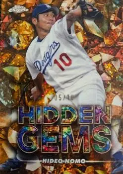 2025 Bowman Chrome #HG-39 Hidden Gems Citrine Hideo Nomo