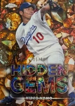 2025 Bowman Chrome #HG-39 Hidden Gems Citrine Hideo Nomo