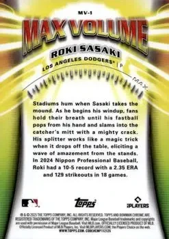 Back of Roki Sasaki