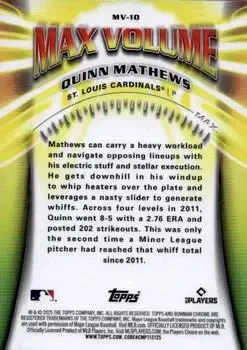 Back of Quinn Mathews
