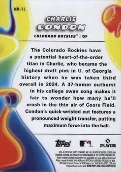 Back of Charlie Condon