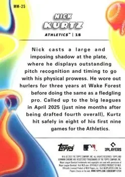 Back of Nick Kurtz