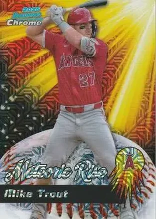 2025 Bowman Chrome #MR-2 Meteoric Rise Mojo Mega Refractor Mike Trout