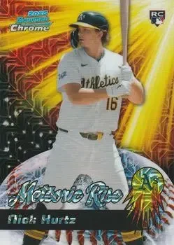 2025 Bowman Chrome #MR-7 Meteoric Rise Mojo Mega Refractor Nick Kurtz