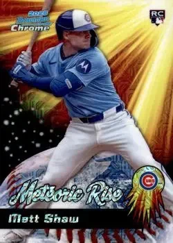 2025 Bowman Chrome #MR-9 Meteoric Rise Mojo Mega Refractor Matt Shaw